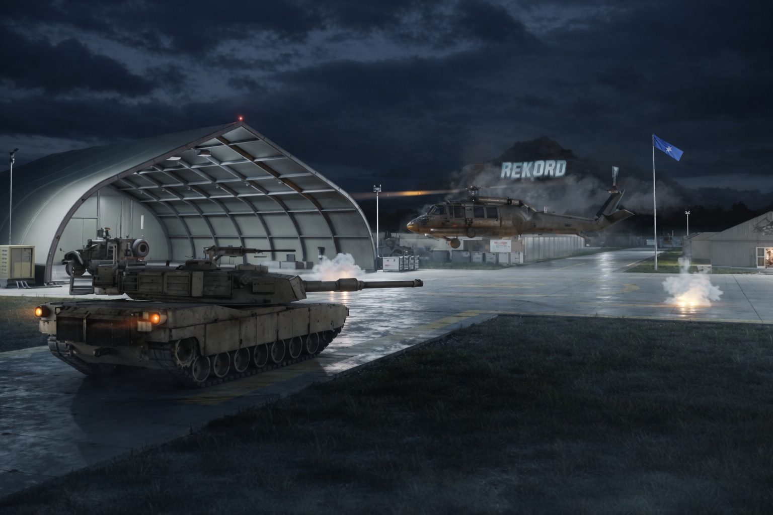 Strategic field infrastructure with military-grade support equipment